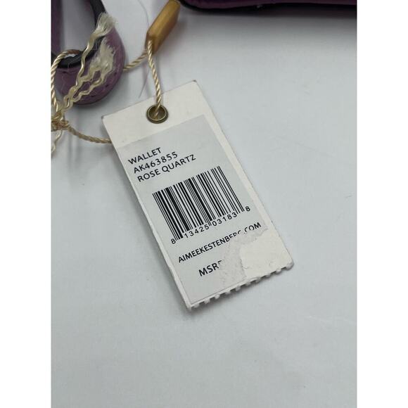 AIMEE KESTENBERG Lavender Purple Leather 4 x 7.5 Slim Wristlet Wallet New - Picture 4 of 12